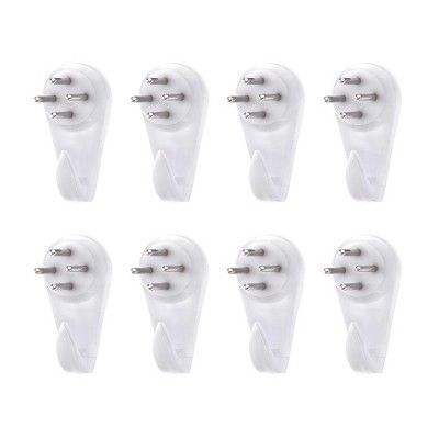 Unique Bargains ABS Non-mark Hook Picture Photo Frame Hangers White 1.18"x0.59"x0.43" 50 Pcs