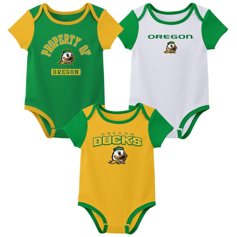 NCAA Oregon Ducks Infant 3pk Bodysuit, 1 of 5