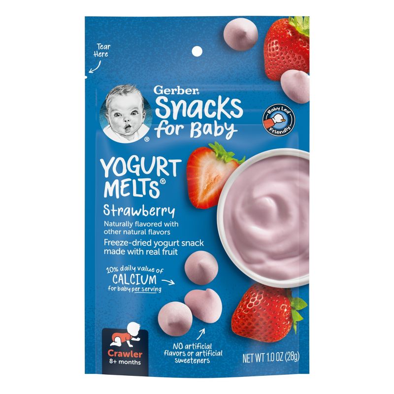 Gerber Yogurt Melts Strawberry Freeze-Dried Yogurt Snack - 1oz, 1 of 17