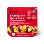 Cheddar Cheese & Beef Sausage Protein Pack Quick Bite - 4.5oz/3ct - Good & Gather™