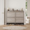 Wooden Shoe Cabinet with 4 Filp Drawers, 2-Tier Slim Shoe Rack with Adjustable and Removable Shelf - 3 of 4