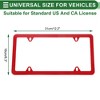 Unique Bargains Car License Plate Frame with Screws Caps 4 Hole Oval Hole Narrow Frame Stainless Steel - 4 of 4