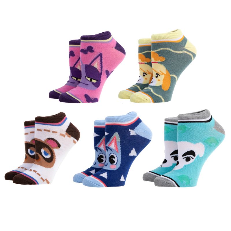 Animal Crossing casual Ankle Socks 5-Pack for Men, 1 of 7