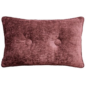 Edie@Home 14"x22" Oversize Delmonico Chenille Lumbar Throw Pillow Blush: Textured, Velvet Back, Sewn Closure - 1 of 4