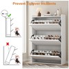 Acekool Wooden Shoe Cabinet, Flip Drawers, Adjustable Shelves, Space-Saving Hidden Shoe Organizer for Entryway, Hallway - 3 of 4