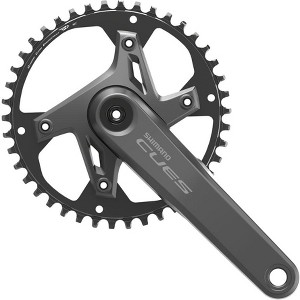 Shimano CUES FC-U6000-1 Crankset - 170mm, 9/10/11-Speed, 42t, Asymmetric 110 BCD, Hollowtech II, Black - 1 of 1