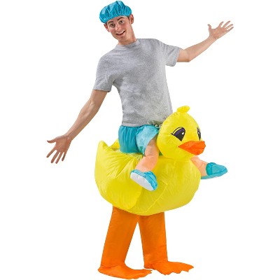 Gemmy Illusion Inflatable Costume Yellow Duckie, 3 ft Tall, Multicolored