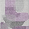 HomeRoots 5' X 8' Purple And Gray Abstract Washable Indoor Outdoor Area Rug - 4 of 4
