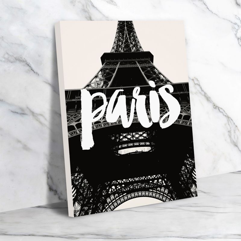 Americanflat Architecture Paris Eiffel Tower Black White By Amy Brinkman Wrapped Canvas, 4 of 7