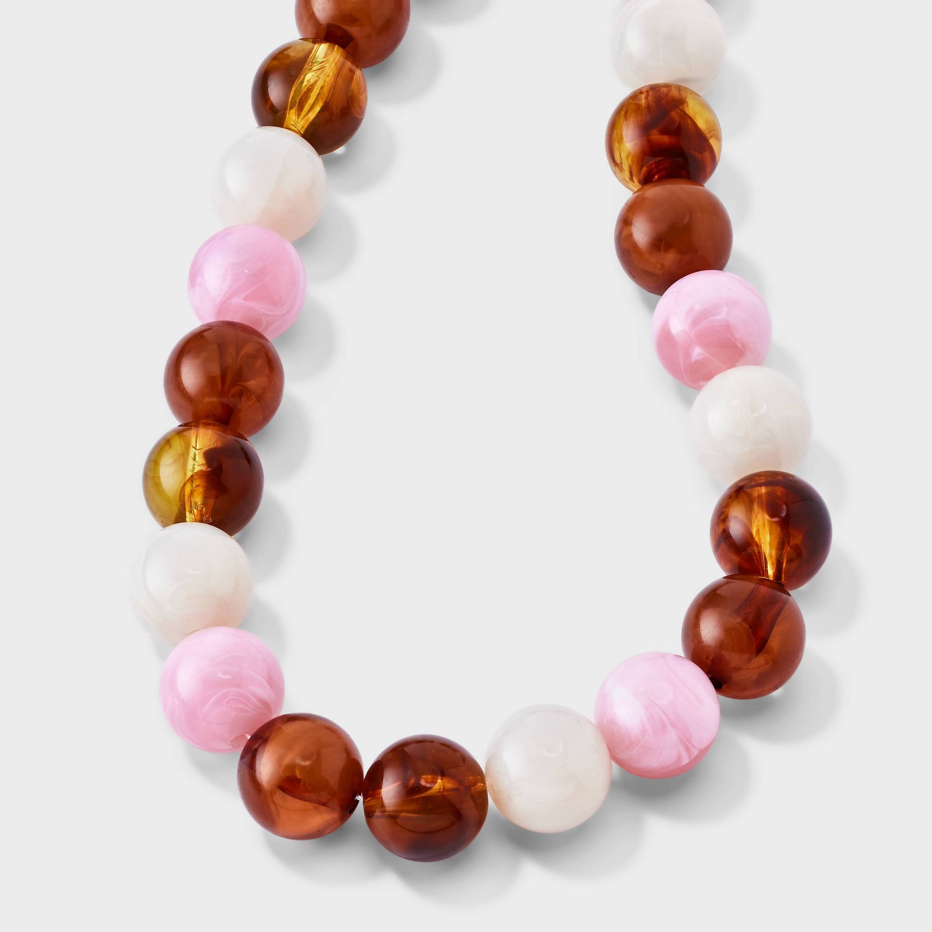 SUGARFIX by BaubleBar Bead the Way Necklace - Brown/Pink