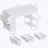 CENGHU Multifunctional Computer Desk with 7 Fabric Drawers, Writing Desk with Hidden Power Outlet & Reversible Design, Home Office Desk - 4 of 4