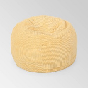 Kenli 3' Modern Corduroy Beanbag - Christopher Knight Home - 1 of 4