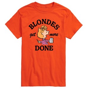 Men's - Peanuts - Blondes Get More Done Short Sleeve Graphic T-Shirt - 1 of 4