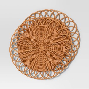 2pk.Woven Looped Rattan chargers - Threshold™ - 1 of 4