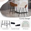 PAGED 26" High Seat Bar Stools Set of 2, Modern PU Leather Counter Height Bar Chair with Back, Iron Frame for Bar, Kitchen, Dining Room - 2 of 4