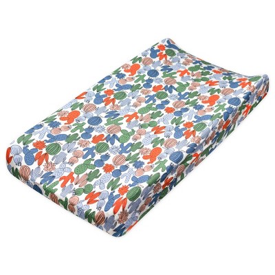 Image of Honest Baby Organic Cotton Changing Pad Cover - Cactus