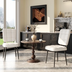 Dining Chairs Set of 2/4/6/8, Upholstered Kitchen Chairs with Thick Cushion for Dining Room - 1 of 4