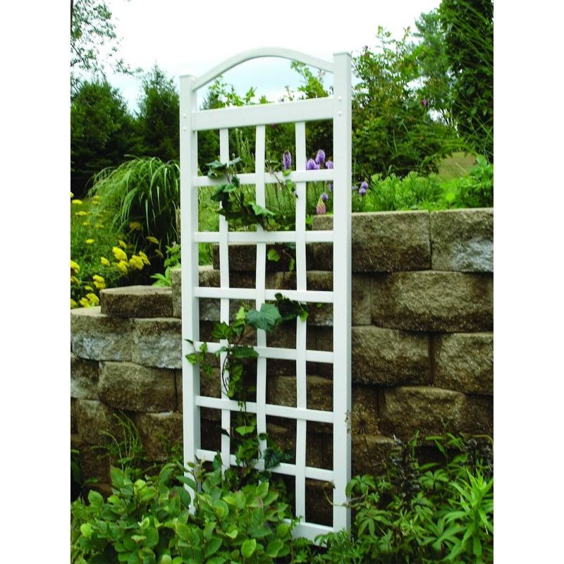 Dura-Trel Cambridge 28 by 75 Inch Indoor Outdoor Garden Trellis Plant Support for Vines and Climbing Plants, Flowers, and Vegetables, White, 3 of 7