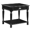 Vynxaria ClassicNightstand/End Table - Dovetail Drawer & Bottom Shelf, Birch Veneer, Nickel Cup Pulls,Traditional Living Room Side Furniture, Black - 3 of 4
