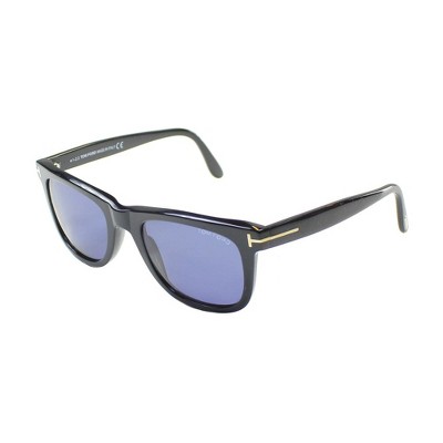 Tom Ford Leo  01V Unisex Rectangle Sunglasses Black 52mm