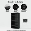 62" Black Wood Grain Doorless Decorative Storage Cabinet Bookcase - 2 of 4