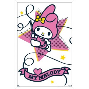 Trends International Hello Kitty and Friends: 21 Sports - My Melody Rhythmic Gymnastics Framed Wall Poster Prints - 1 of 4