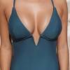 Women's Deep V Neck Crisscross One Piece Swimsuit - Cupshe - 3 of 4