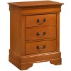 NicBex Nightstand with 3 Drawers,16 inch Bedside Table with Metal Handles and  Wood Frame,Modern Side Table for Bedroom,Living Room - 4 of 4