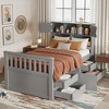 Polibi Twin Size Captain’s Bed with Storage Headboard & 4 Drawers - 2 of 4