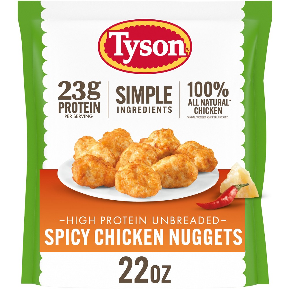 Tyson Simple Spicy Chicken Nugget - Frozen - 22oz