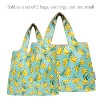 Wrapables Large & Small Foldable Nylon Reusable Shopping Bags (Set of 2), Bananas - 3 of 4