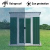 Coolbibila-Storage Sheds With Aluminum Alloy Frame And Sliding Door, Storage Sheds Outdoor With The Pent Garden Shed - 3 of 4
