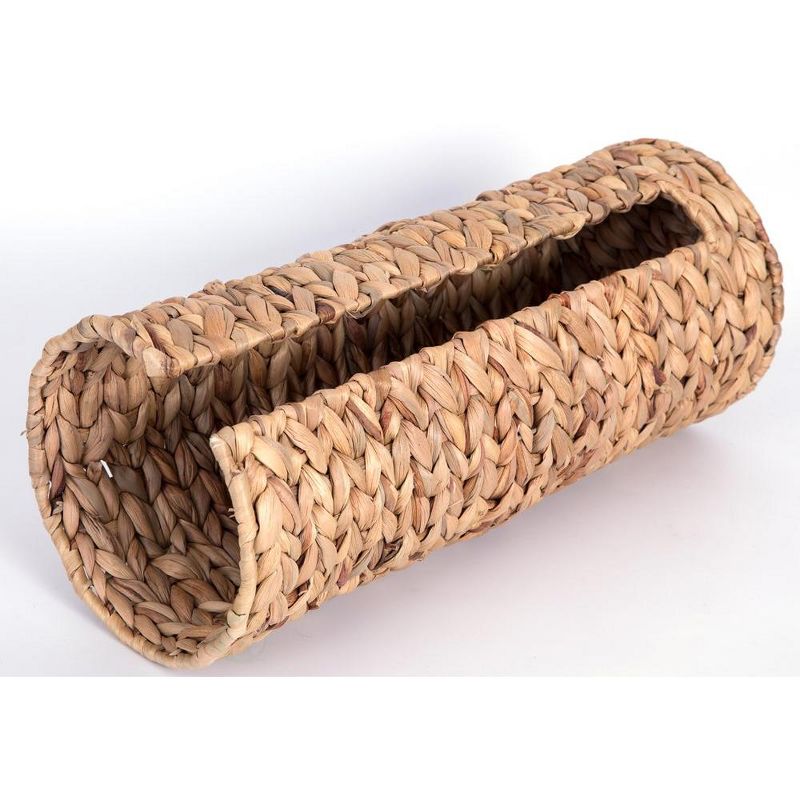 Wicker Water Hyacinth Tall Toilet Tissue Paper Holder for 4 wide rolls, 4 of 6