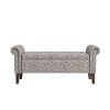 CAVINAS Rectangular Polyester Storage Ottoman Bench,Upholstered Ottoman with Rolled Arms for Living Room,Bedroom - 4 of 4