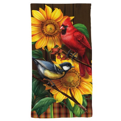 Briarwood Lane Fall Hand Towel 26x18 Fall Birds and Sunflowers For Fall Hand Towel