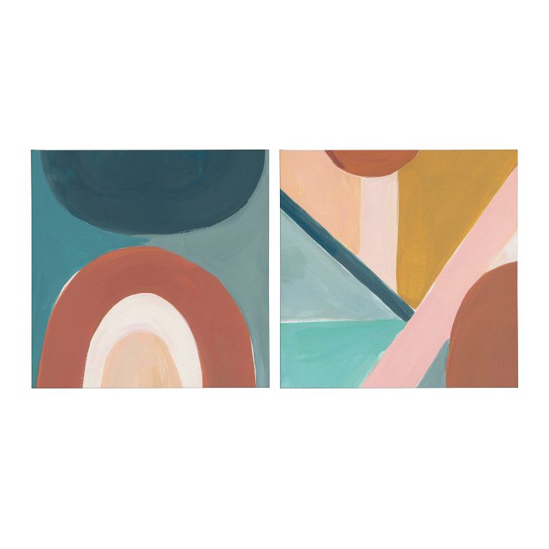 (Set of 2) 20&#34; x 20&#34; Teotitlan Valley Study by Kate Aurelia Holloway Unframed Wall Canvas Set - Kate & Laurel All Things Decor: Easy Hang, 3 of 8