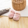 MyKids-USA Newborn Baby Solid Color Plush Warm Shoes Outfits In Autumn & Winter - 3 of 4