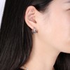 Filigree Wide Hoop Earrings for Women White Gold Plated Ginger Lyne Collection - 4 of 4