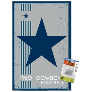 Trends International NFL Dallas Cowboys - Retro Logo 14 Unframed Wall Poster Prints - 1 of 4