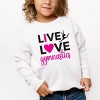 The Juniper Shop Live Love Gymnastics Toddler Sweatshirt - 2 of 4
