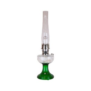 Aladdin Lincoln Drape Oil Lamp - Traditional Classic Indoor Oil or Kerosene Fuel Lamp, Bright White Light, Glass with Nickel Trim - 1 of 3
