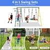 Okak 4-IN-1 Outdoor Swing with Oxford Rope, Toddler Swing with Climbing Frame and Basket Ring, Swing Set for Boys and Girls, Multicolor - 3 of 4