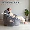 MAXYOYO Giant Bean Bag Chair with Pillow - Plush Large Bean Bag Chair Couch (Zippered Link Pillow) - 4 of 4