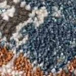 tan, teal, sky blue, beige, dark brown, burnt orange