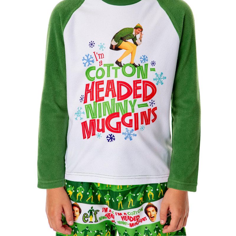 Elf The Movie Boys' Film Cotton-Headed Ninny-Muggins Sleep Pajama Set Multicolored, 3 of 4