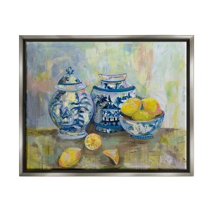 Stupell Industries Lemons and Pottery Yellow Blue Classical Painting - 1 of 4