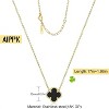 Four Leaf Clover Necklace for Women, 18K Gold Plated Lucky Jewelry Gift - 2 of 4