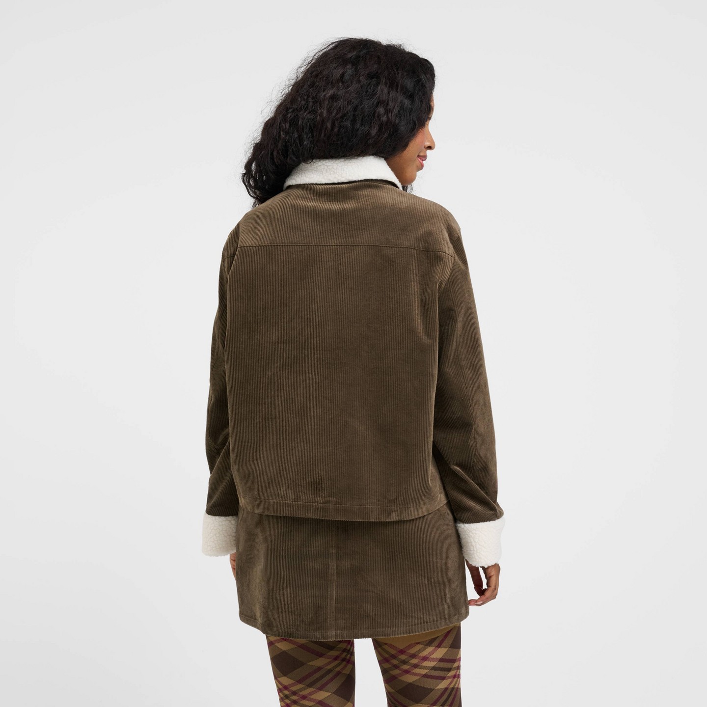 Женская куртка Delia's Corduroy Zip-Up Jacket - Brown, цвет: Коричневый — фото 3