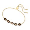 Ross-Simons 4.60 ct. t.w. Smoky Quartz and .10 ct. t.w. White Topaz Bolo Bracelet in 18kt Gold Over Sterling Size - 3 of 4