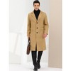 Lars Amadeus Men's Winter Single-Breasted Notched Lapel Long Overcoat - 3 of 4